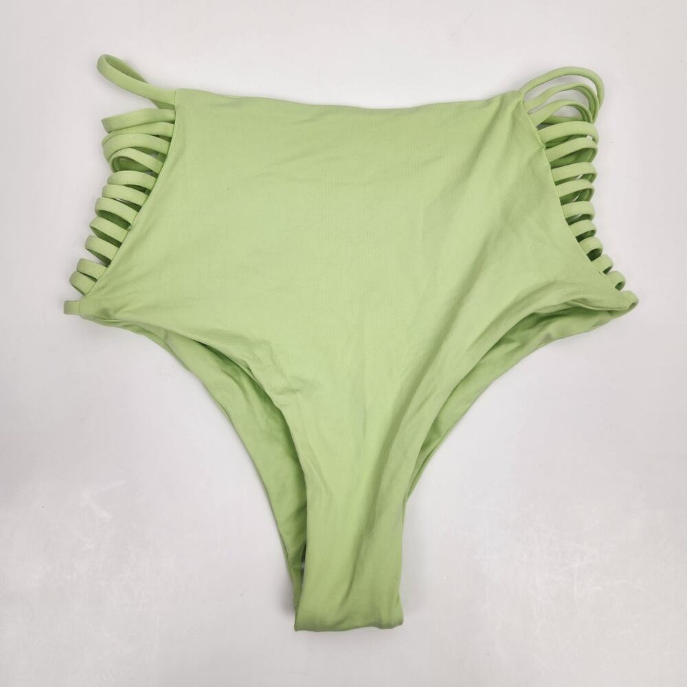 L*Space Harrington Bikini Bottom in Mojito Green High Waisted Size Small
